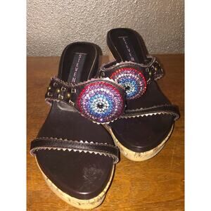 Steven by Steve Madden Rhinestone 3.5" Wedges 6